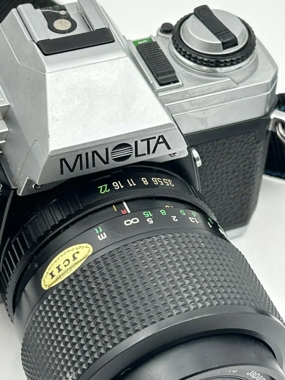 Vintage Minolta X-370 SLR 35mm Camera With Lens And Strap - Untested
